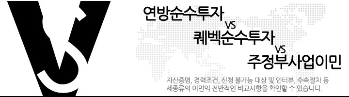 연방순수투자 VS 퀘벡순수투자 VS 주정부사업이민 관련 이미지 1